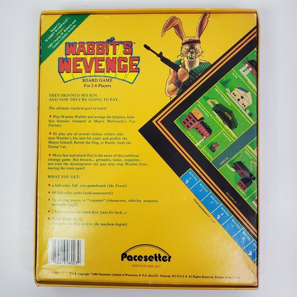 Wabbit Wampage/Wabbit's Wevenge - Pacesetter Games Board Games 1986 - Picture 12 of 16